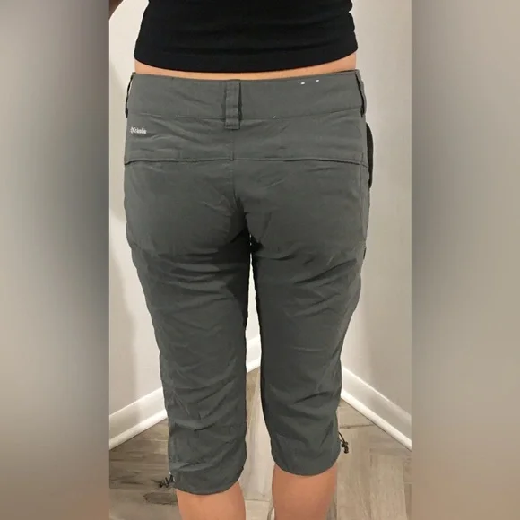 COLUMBIA Gray Omni-Shield Advanced Repellency Cropped Capri Pant Women's Size 6 - Picture 2 of 6